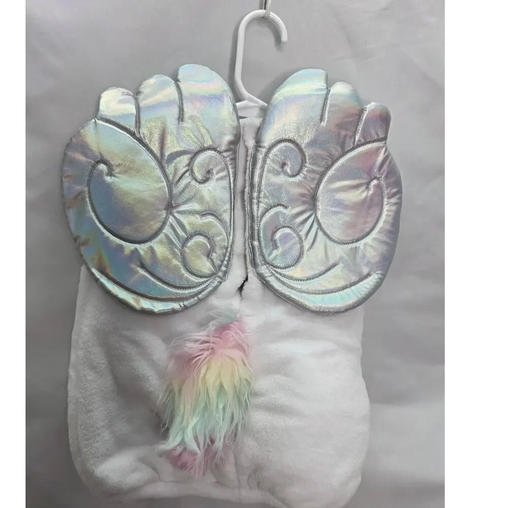 Spirit Halloween White Unicorn Pink Sparkle Belly Plush Costume 18-24 Months